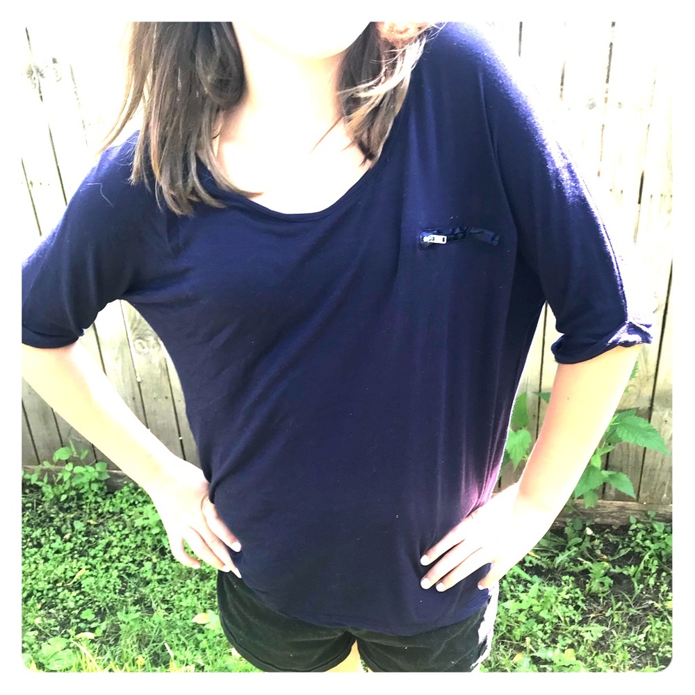 ⇪ navy high low top with zipper